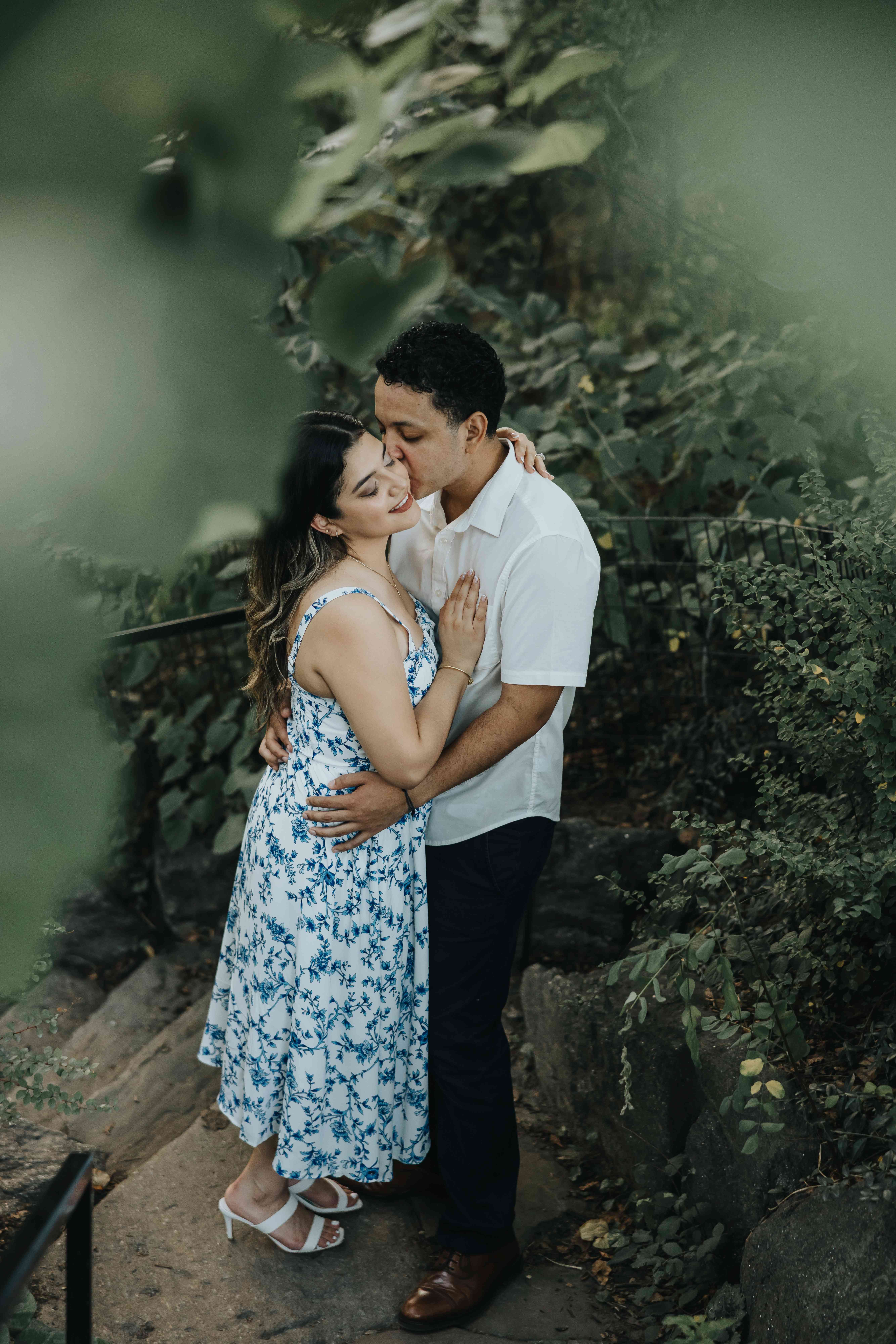 Jessica and Manuel embracing